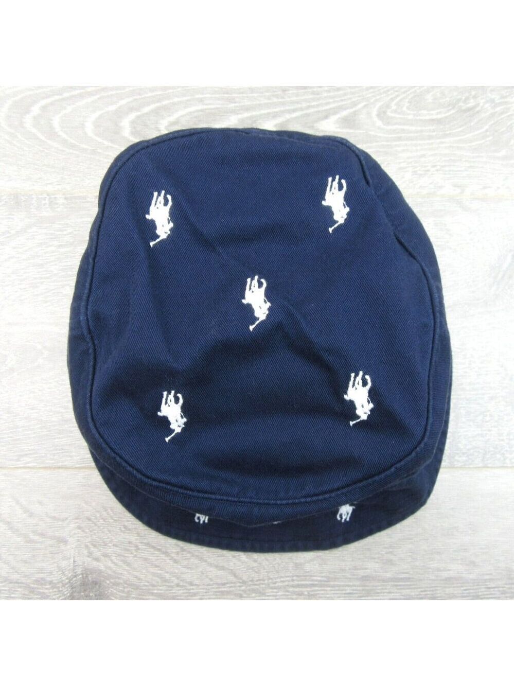 Polo Ralph Lauren Embroidered Pony Bucket Hat Adult Size S/M Navy Blue White NEW - Picture 4 of 12